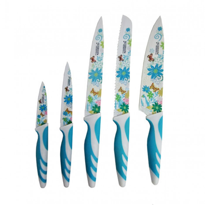 Set 5 cutite inox acoperite cu teflon PH-22353
