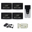 Kit videointerfon PNI DF780 cu 4 monitoare, ecran 7 inch, slot card, comanda 2 porti, inregistrare miscare eveniment