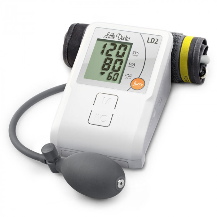Tensiometru de brat Little Doctor LD2, semiautomat, afisaj LCD, memorare 90 de valori, alb