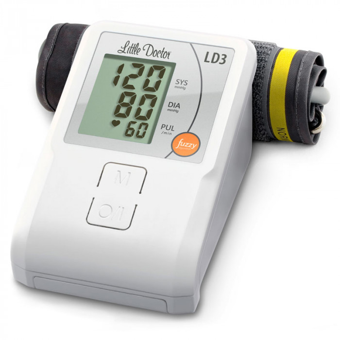 Tensiometru electronic de brat Little Doctor LD3, Afisaj LCD, Memorare 90 de valori, Alb