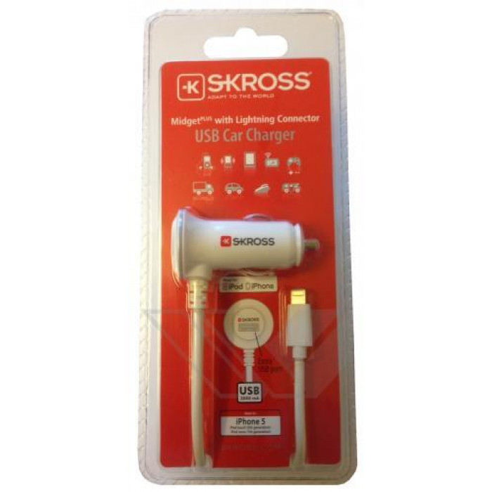 Alimentator bricheta auto Lightning si USB 12V 2000mA Skross