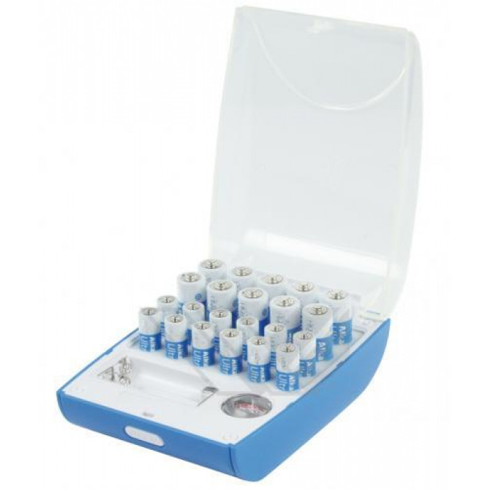 Baterii alkaline 10AA & 12AAA in expozor cu  teste