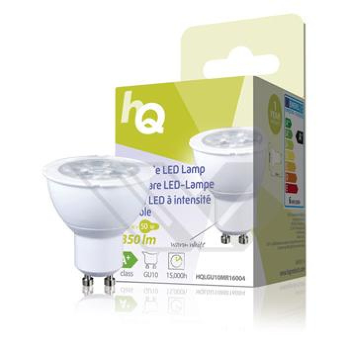 Bec cu led intensitate reglabila MR16 GU10 5.5 W lumina calda HQ