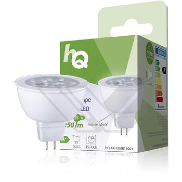 Bec cu led MR16 GU5.3 4W lumina calda HQ