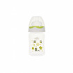 Biberon gat larg 150 ml cu tetina silicon 0+ Minut Baby