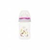 Biberon gat larg 150 ml cu tetina silicon 0+ Minut Baby
