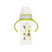 Biberon gat larg cu manere 270 ml cu tetina silicon 3+ Minut Baby