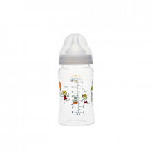 Biberon sticla borosilicat gat larg Minut Baby 180 ml 0+ Biberon sticla borosilicat gat larg Minut Baby 180 ml 0+