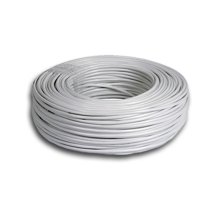 Cablu ecranat 4 x 0,22, PVC alb, antiflacara