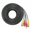 Sistem de supraveghere exterior complet, 5MP, IR 40 M, 3 camere, cabluri mufate