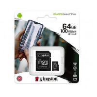 Card MicroSDXC Kingston, 64GB, Canvas Select Plus Android A1, 64Gb, Clasa 10