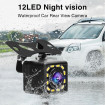 Camera auto marsarier, rezolutie HD, 12 LED-uri IR, protectie la apa, unghi de vizualizare 170°