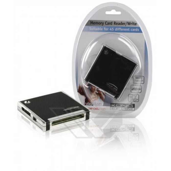 Cititor de Carduri  Negru metalic 45in1 Negru metalic usb 2.0 Konig