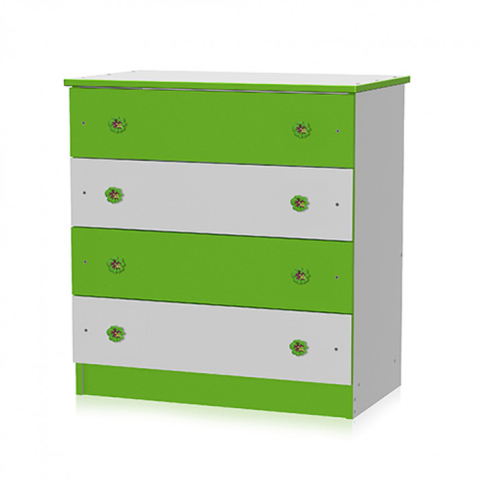 Comoda Lemn Colorat 4 sertare Lorelli Classic
