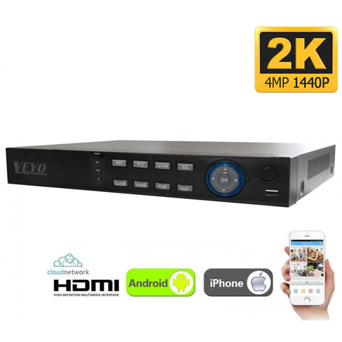 DVR Hybrid  32 canale 4MP (2K) Veyo HVR8332H-C1