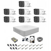 Sistem supraveghere audio-video 5 MP Hikvision Turbo HD EXT 7  IR 40 m