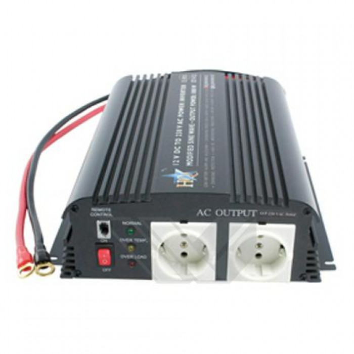 Invertor de tensiune 12V-230V,1000W,HQ
