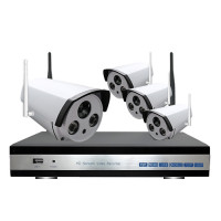 Sistem supraveghere Wireless de exterior 1 Mp IP 4 canale, IR 40M