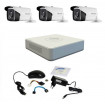Kit supraveghere Hikvision Turbo HD 720P cu 3 camere IR 40 m