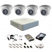 Sistem supraveghere complet 4 camere DOM Hikvision Turbo HD 1080P