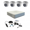 Kit supraveghere basic Hikvision TurboHD, 720P, 4 camere DOM