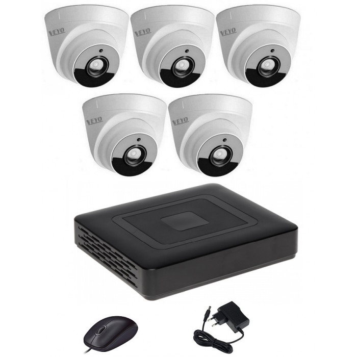 Kit Supraveghere Interior 5 Camere Dom Ahd 2 Mp Full Hd