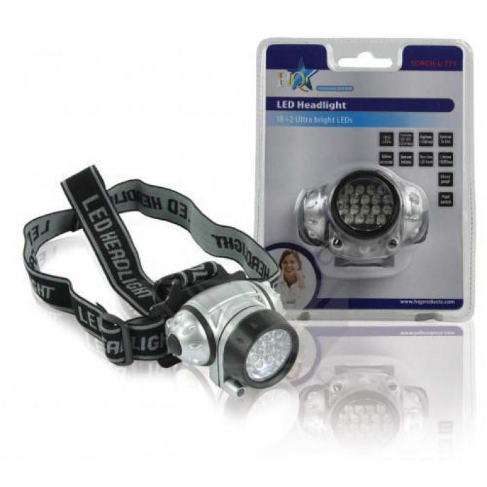 lanterna pt cap, 18xLED albe +2x LED rosi, 3xAAA, HQ