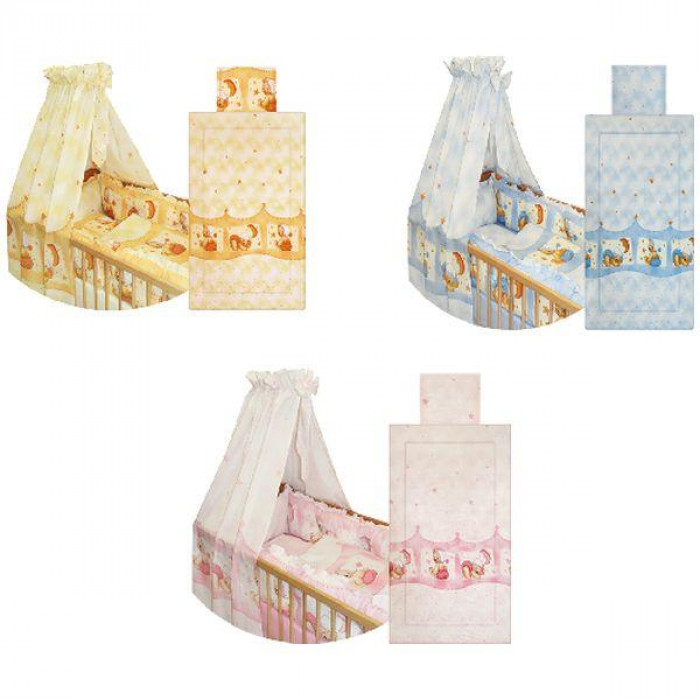 Set lenjerie pat bebe 4 piese Lorelli