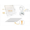 Panou LED slim patrat 6 W, 4000 K