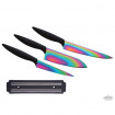 Set 3 cutite inox cu suport magnetic PH-22341