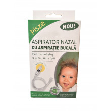 Aspirator nazal manual Pisze cu aspiratie bucala pentru bebelusi si copii 0–6 ani, Varf moale, Fara BPA, Sterilizabil, 3 x Filtre din burete Aspirator nazal manual Pisze cu aspiratie bucala pentru bebelusi si copii 0–6 ani, Varf moale, Fara BPA, Sterilizabil, 3 x Filtre din burete