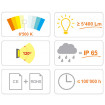 Proiector metalic led slim 30w