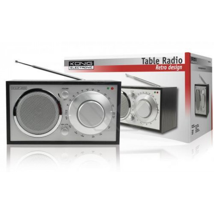 Radio retro AM/FM, antena telescopica, 230V, Konig
