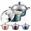 Set cratite aluminiu turnat cu interior ceramic 4 piese PH-15713