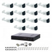 Sistem supraveghere HD exterior complet, 1.3 MP, 14 camere IR 30 m