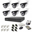Sistem de supraveghere exterior complet, 5MP, 6 camere IR 40 m