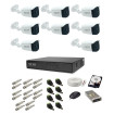 Sistem supraveghere HD exterior complet, 1.3 MP, 8 camere IR 30 m