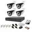 Sistem de supraveghere exterior complet, 5MP, 4 camere IR 40 m
