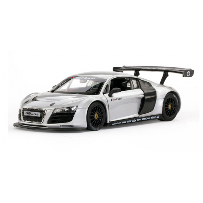 Masina Rastar,Audi R8 1:14 RTR cu Telecomanda - Alb