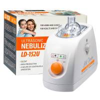 Aparat aerosoli cu ultrasunete Little Doctor LD-152U, debit si dimensiuni particule reglabile, pentru uz casnic si profesional, Alb