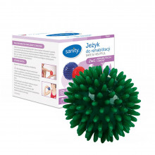 Minge Sanity Safe & Helpful, 2 in 1, pentru reabilitare si masaj, 7 cm, tip arici, Verde inchis Minge Sanity Safe & Helpful, 2 in 1, pentru reabilitare si masaj, 7 cm, tip arici, Verde inchis