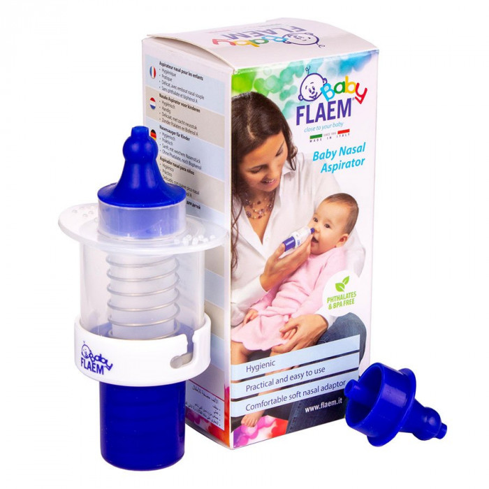 Endure I wash my clothes Pollinator Aspirator nazal manual FLAEM Baby, pentru bebelusi si copii, Alb/Albastru, AC0423P Endure I wash my clothes Pollinator Aspirator nazal manual FLAEM Baby, pentru bebelusi si copii, Alb/Albastru, AC0423P