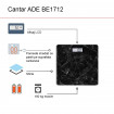Cantar corporal electronic ADE BE1712 Aurora, Model Marmura, Ecran LCD, Negru