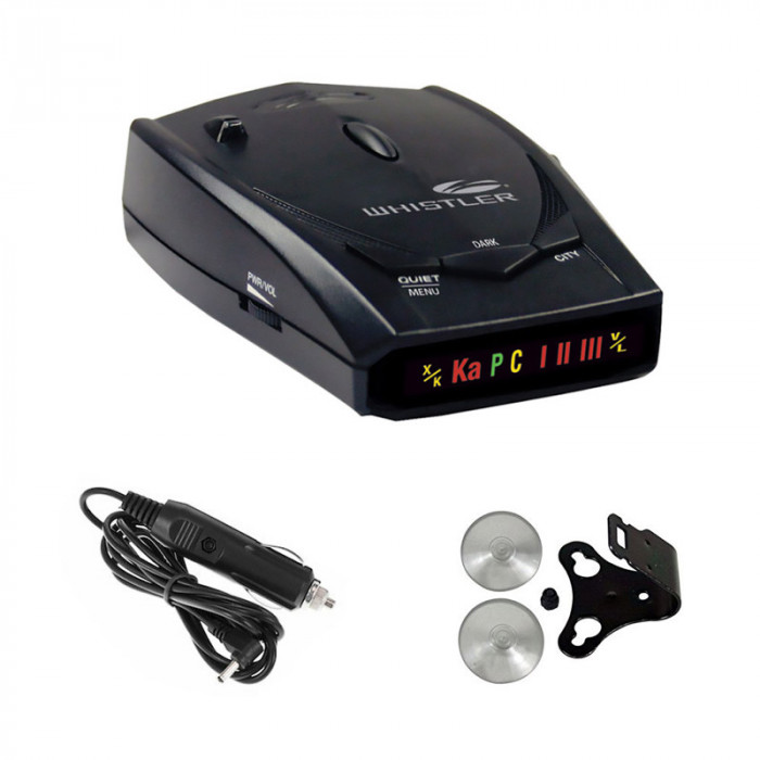 Detector de radar Whistler GT138xi, detecteaza 5 semnale radar, anti