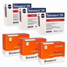 Pachet Megabol Biosterol 750 mg, 90 cps plus Testosterol 250, 90 cps, stimulare testosteron si hormon de crestere, inhibare estrogen Pachet Megabol Biosterol 750 mg, 90 cps plus Testosterol 250, 90 cps, stimulare testosteron si hormon de crestere, inhibare estrogen