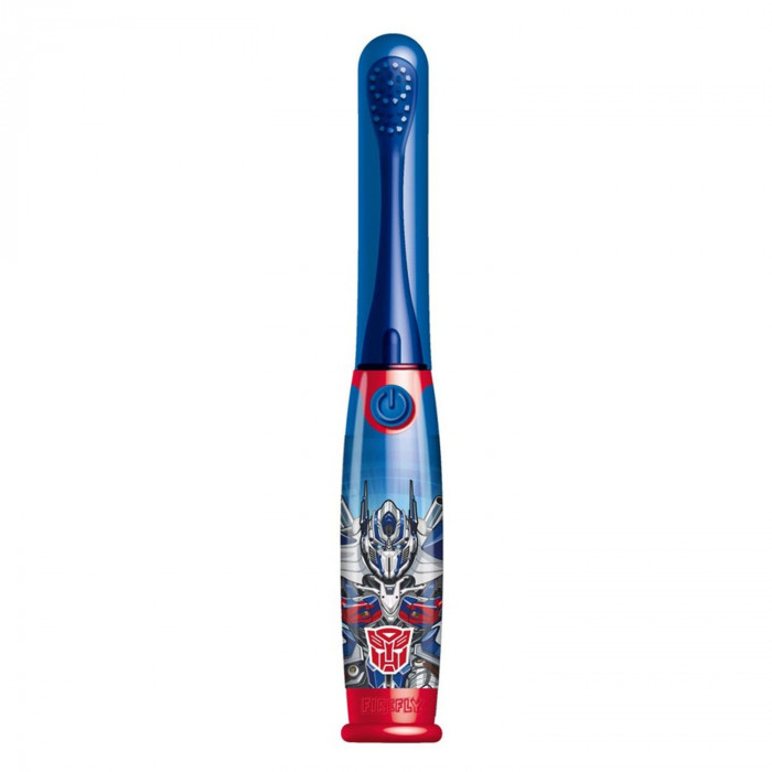 Periuta de dinti cu LED si efecte sonore FIREFLY, pentru copii 3+, Animatie Transformers Optimus Prime, 1817804, Albastru