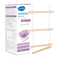 Scara de pat Sanity pentru reabilitare, rezistenta, 6 trepte din lemn ecologic, greutate maxima 150 kg, 180 cm lungime