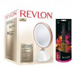 Set oglinda cosmetica iluminata REVLON Utimate Glow Beauty RVMR9029 si perie de par