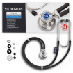 Stetoscop Little Doctor LD Special, 2 tuburi, lungime tub 56cm, Negru/Inox