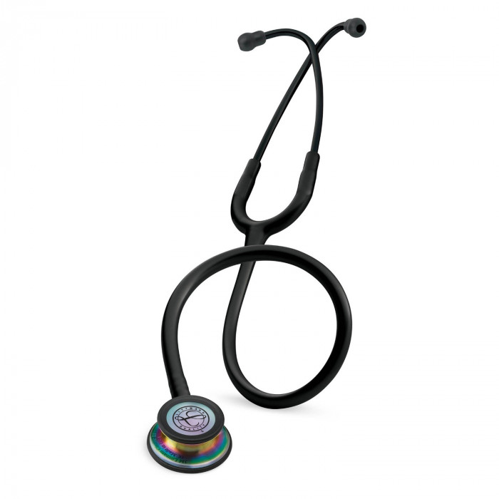 Stetoscop 3M Littmann Classic III 5870, utilizare adulti si copii, Negru/Curcubeu